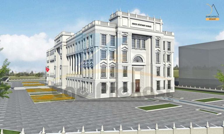 Antalya Serik Hükümet Konağı Prekast Projesi - Egeprekast - İzmir prekast ugyulamaları - 2